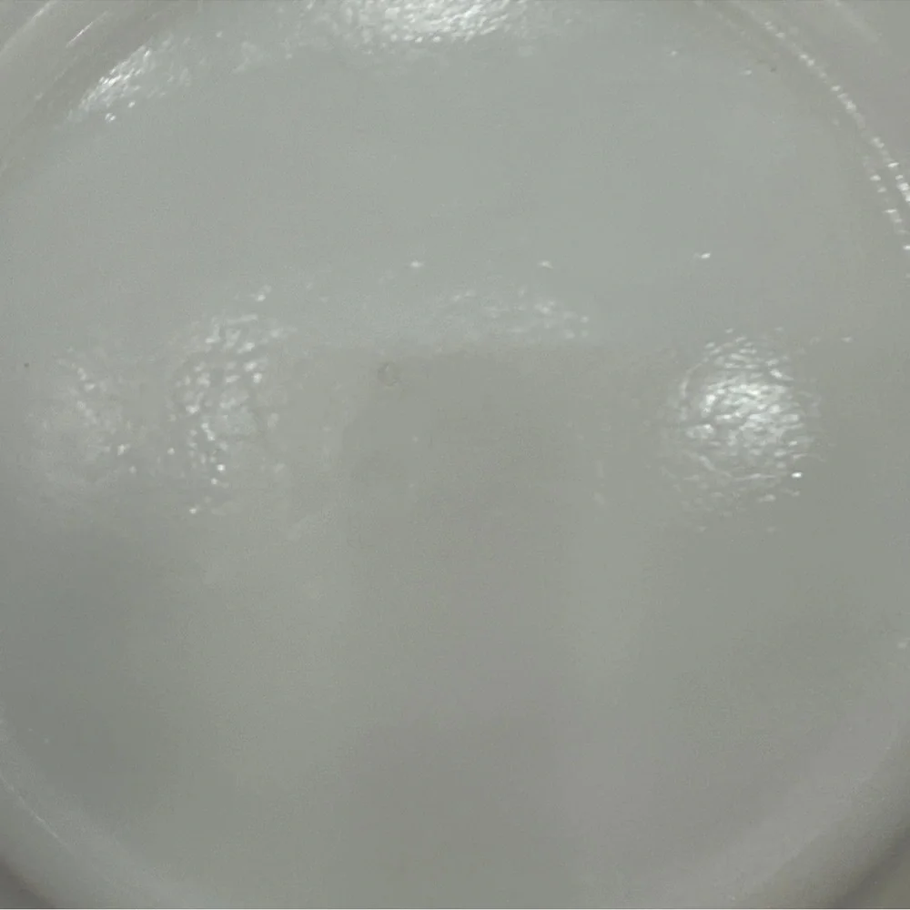 Vintage Ripple Milk Glass Lunch Plate Unmarked